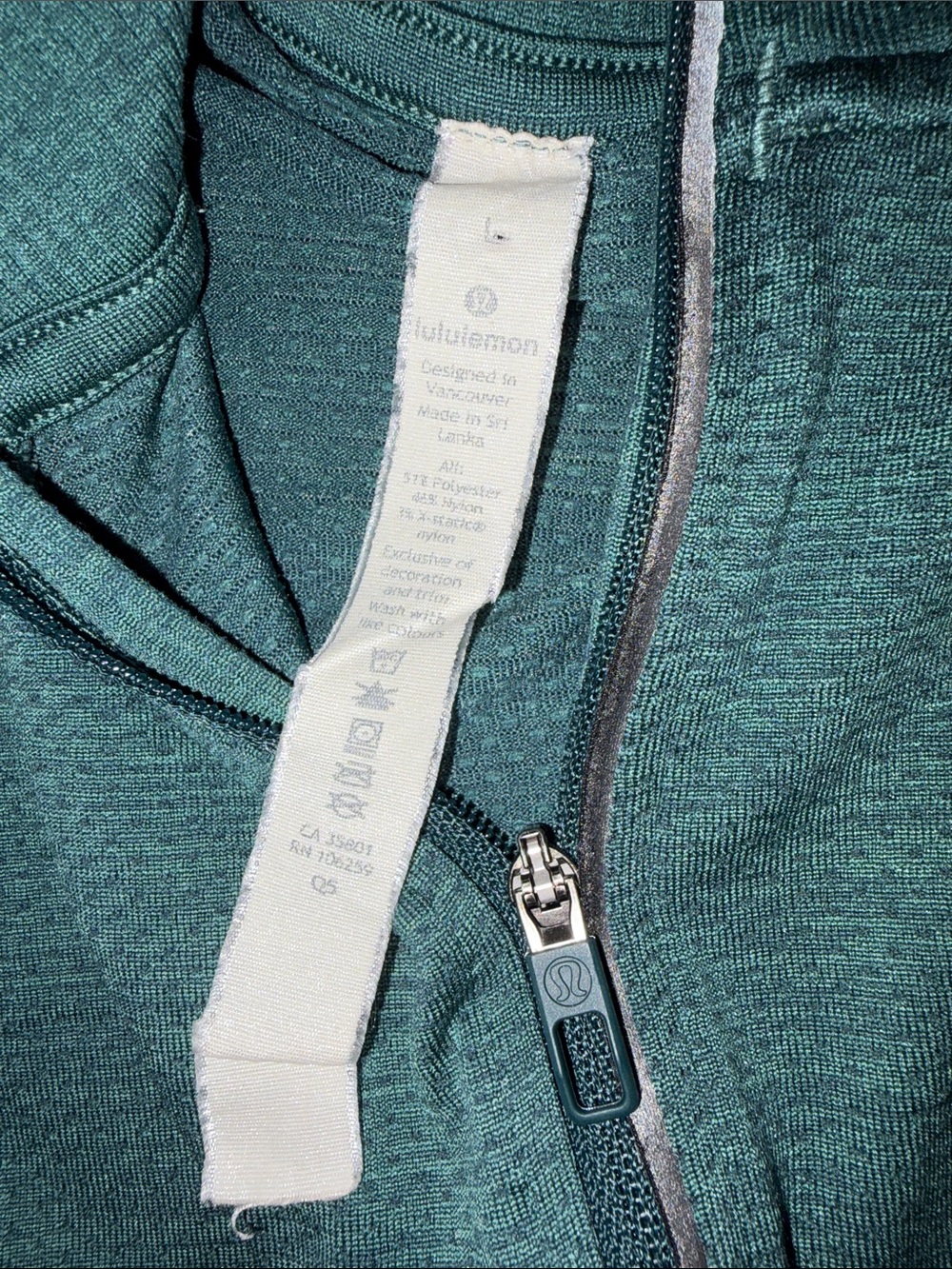 lululemon athletica Men's Teal Quarter-Zip Pullover Size Large - Picture 4 of 10